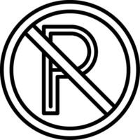 Parking Line Icon Design vector