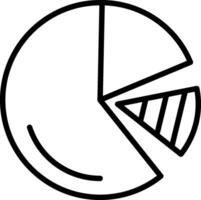 Pie Chart Line Icon Design vector