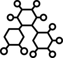Molecule Line Icon Design vector