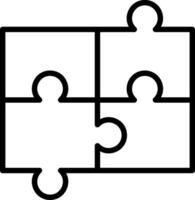 Puzzle Line Icon Design vector