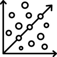 Scatter Graph Line Icon Design vector