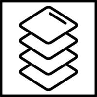 Layers Line Icon Design vector