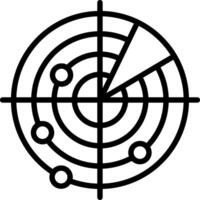 Radar Line Icon Design vector