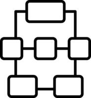 Hierarchy Line Icon Design vector
