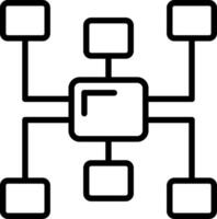 Mind Map Line Icon Design vector
