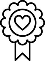 Badge Line Icon Design vector