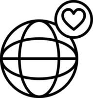 Globe Line Icon Design vector