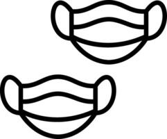 Masks Line Icon Design vector