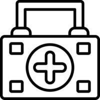 First Aid Box Line Icon Design vector