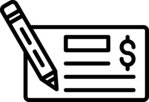Checkbook Line Icon Design vector