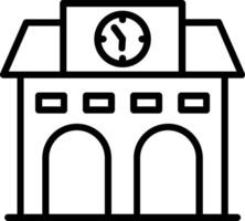 Station Line Icon Design vector