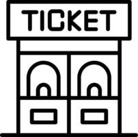 Ticket Office Line Icon Design vector
