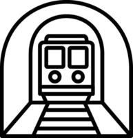 Tunnel Line Icon Design vector