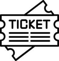Ticket Line Icon Design vector