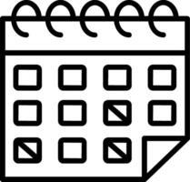 Schedule Line Icon Design vector