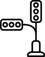 Traffic Lights Line Icon Design vector