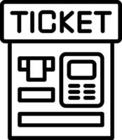 Ticket Machine Line Icon Design vector