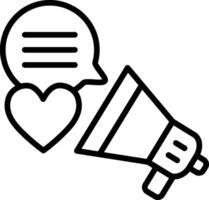 Advertisement Line Icon Design vector