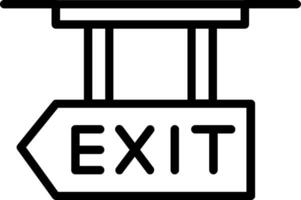 Exit Line Icon Design vector