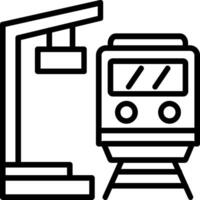Platform Line Icon Design vector