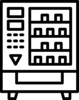 Vending Machine Line Icon Design vector