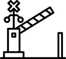 Level Crossing Line Icon Design vector