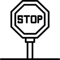 Stop Signal Line Icon Design vector