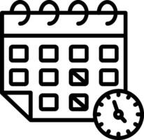 Timetable Line Icon Design vector