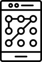 Password Line Icon Design vector