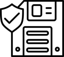 Floppy Disk Line Icon Design vector