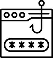 Phishing Line Icon Design vector