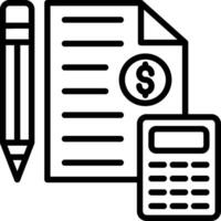 Accounting Line Icon Design vector
