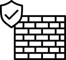 Wall Line Icon Design vector