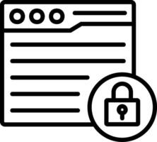Web Page Line Icon Design vector