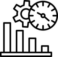 Time Management Line Icon Design vector