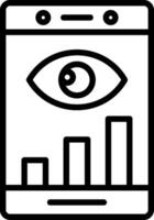 Vision Line Icon Design vector