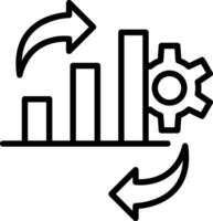 Process Line Icon Design vector