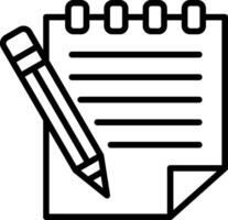 Notepad Line Icon Design vector