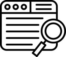 Search Engine Line Icon Design vector