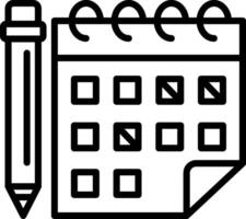 Schedule Line Icon Design vector