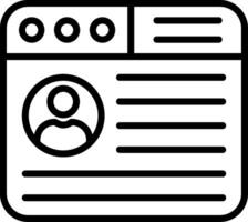 Profile Line Icon Design vector