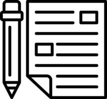 Article Line Icon Design vector