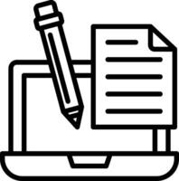 Content Writing Line Icon Design vector