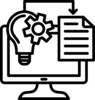 Implementation Line Icon Design vector