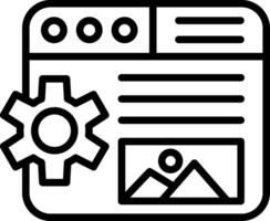 Content Management Line Icon Design vector