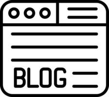 Blog Line Icon Design vector