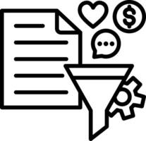 Content Curation Line Icon Design vector