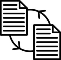 File Sharing Line Icon Design vector
