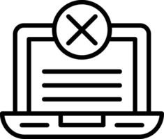 Access Denied Line Icon Design vector