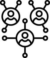 Networking Line Icon Design vector